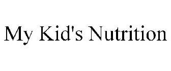 MY KID'S NUTRITION