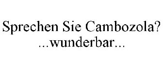 SPRECHEN SIE CAMBOZOLA? ...WUNDERBAR...