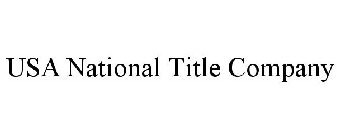 USA NATIONAL TITLE COMPANY