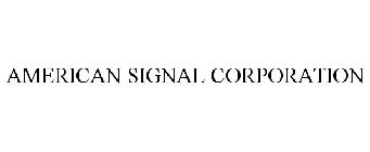 AMERICAN SIGNAL CORPORATION