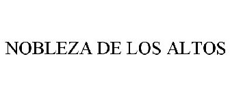 NOBLEZA DE LOS ALTOS