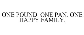 ONE POUND. ONE PAN. ONE HAPPY FAMILY.