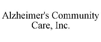 ALZHEIMER'S COMMUNITY CARE, INC.