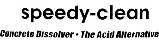 SPEEDY-CLEAN CONCRETE DISSOLVER · THE ACID ALTERNATIVE