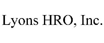 LYONS HRO, INC.