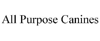 ALL PURPOSE CANINES