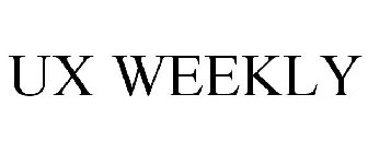 UX WEEKLY