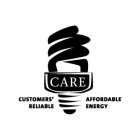 CARE CUSTOMERS' AFFORDABLE RELIABLE ENERGY