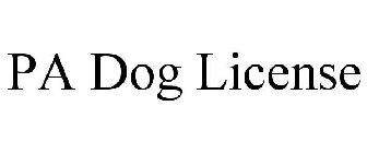 PA DOG LICENSE