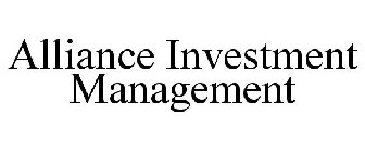 ALLIANCE INVESTMENT MANAGEMENT