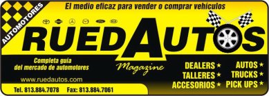 RUEDAUTOS MAGAZINE AUTOMOTORES EL MEDIO EFICAZ PARA VENDER O COMPRAR VEHICULOS COMPLETA GUIA DEL MERCADO DE AUTOMOTORES WWW.RUEDAUTOS.COM DEALERS TALLERES ACCESORIOS AUTOS TRUCKS PICK UPS