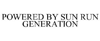 POWERED BY SUN RUN GENERATION