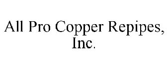 ALL PRO COPPER REPIPES, INC.