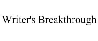 WRITER'S BREAKTHROUGH
