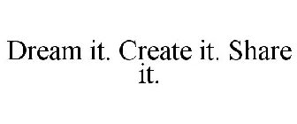 DREAM IT. CREATE IT. SHARE IT.