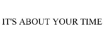 IT'S ABOUT YOUR TIME