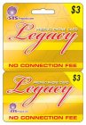 LEGACY PREPAID PHONE CARD STS PREPAID.COM NO CONNECTION FEE