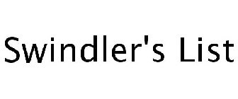 SWINDLER'S LIST