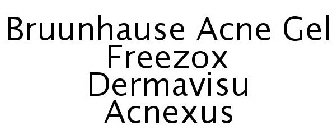BRUUNHAUSE ACNE GEL FREEZOX DERMAVISU ACNEXUS