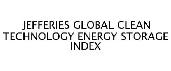 JEFFERIES GLOBAL CLEAN TECHNOLOGY ENERGY STORAGE INDEX