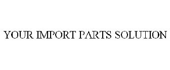 YOUR IMPORT PARTS SOLUTION