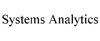 SYSTEMS ANALYTICS