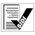 STANDARDIZED INFORMATION ON DIETARY INGREDIENTS SIDI