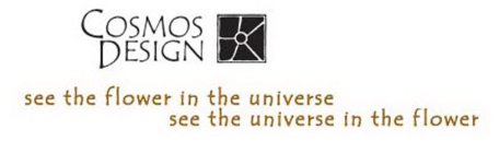 COSMOS DESIGN SEE THE FLOWER IN THE UNIVERSE SEE THE UNIVERSE IN THE FLOWER