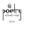 POETRY INTIMATE RITUAL SLUICE