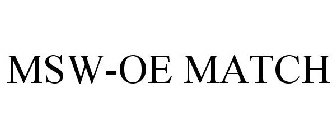 MSW-OE MATCH