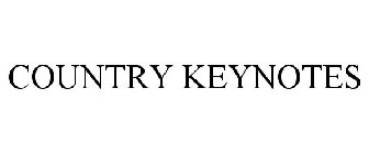 COUNTRY KEYNOTES