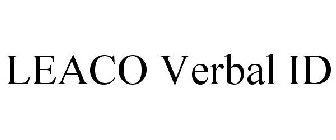 LEACO VERBAL ID