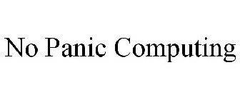 NO PANIC COMPUTING