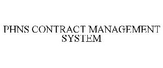 PHNS CONTRACT MANAGEMENT SYSTEM