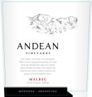 ANDEAN VINEYARDS THE ANDES, OUR HOME, OUR VINEYARDS. WHERE SNOW-CAPPED MOUNTAINS RISE AND MEET AN INFINITE BLUE SKY AND CRYSTAL WATERS DIVIDE THE LAND. THE ANDES, THE IDEAL TERROIR WHERE NATURE PROTEC