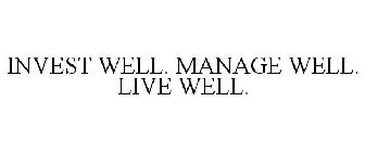 INVEST WELL. MANAGE WELL. LIVE WELL.