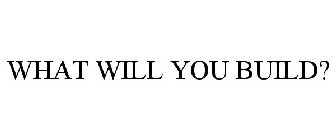 WHAT WILL YOU BUILD?