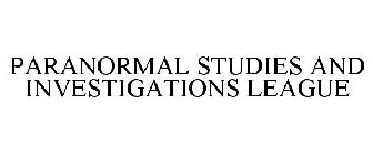 PARANORMAL STUDIES AND INVESTIGATIONS LEAGUE