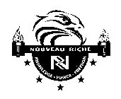 NOUVEAU RICHE KNOWLEDGE · POWER · FREEDOM NR