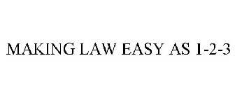 MAKING LAW EASY AS 1-2-3