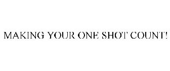 MAKING YOUR ONE SHOT COUNT!