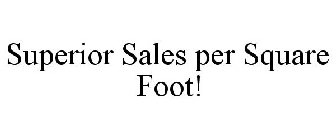 SUPERIOR SALES PER SQUARE FOOT!