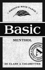 BASIC MENTHOL · SMOOTH RICH TASTE · 20 CLASS A CIGARETTES A · CLASS A CIGARETTES · ACCO