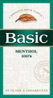 BASIC MENTHOL 100'S · SMOOTH RICH TASTE · 20 CLASS A CIGARETTES  A · CLASS A CIGARETTES · ACCO