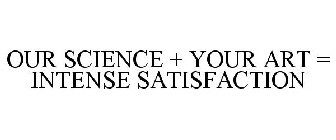 OUR SCIENCE + YOUR ART = INTENSE SATISFACTION