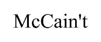 MCCAIN'T