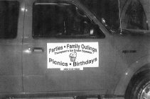 PARTIES · FAMILY OUTINGS PICNICS · BIRTHDAYS THOMPSON'S ICE CREAM SQUEEZE 480-315-9601