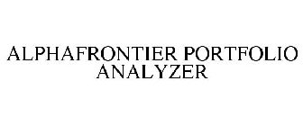 ALPHAFRONTIER PORTFOLIO ANALYZER