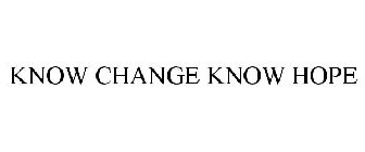 KNOW CHANGE KNOW HOPE