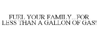 FUEL YOUR FAMILY...FOR LESS THAN A GALLON OF GAS!